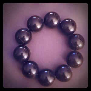 Black Bead Bracelet